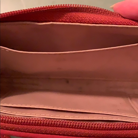 Coach wallet wristlet between deep coral & orange - Picture 6 of 7